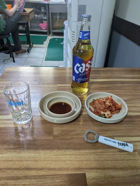 ビールとキムチ